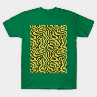 Retro groovy abstract swirls vibrant pattern T-Shirt